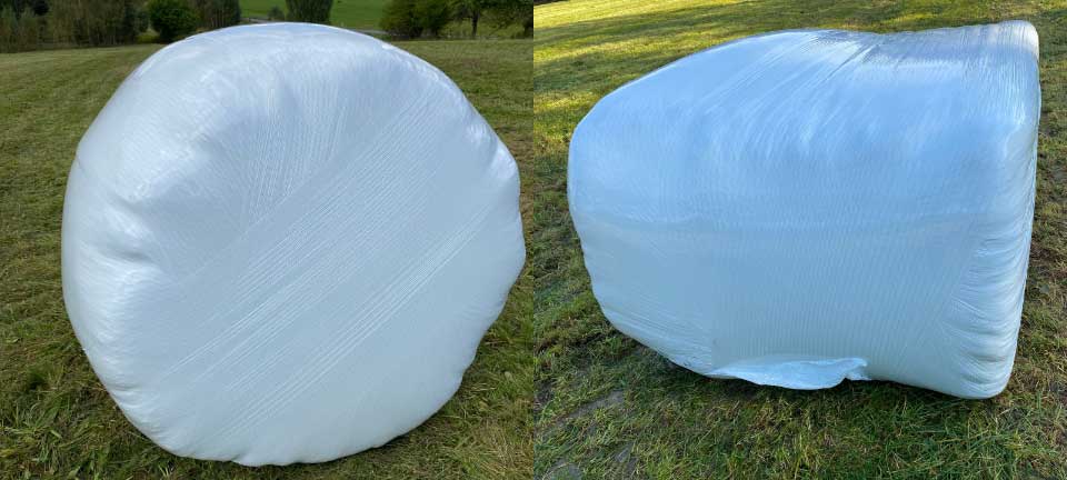 well applicable for wrapping either round or squares bales of fodder making the whole process effortless